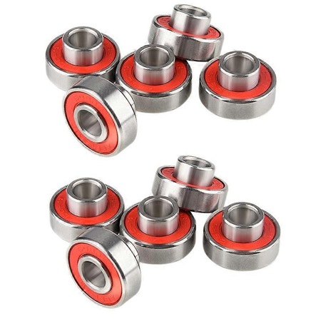 608RS Roulement 8 x 22 x 7 mm ABEC-9 rouge scellé avec roulements à billes à graisse, haute vitesse 608-2RS pour skateboard (pick de 8 pièces) (BLUE 608RS Roulement 8 x 22 x 7 mm ABEC-9 rouge scellé avec roulements à billes à graisse, haute vitesse 608-2RS pour skateboard (pick de 8 pièces) (BLUE