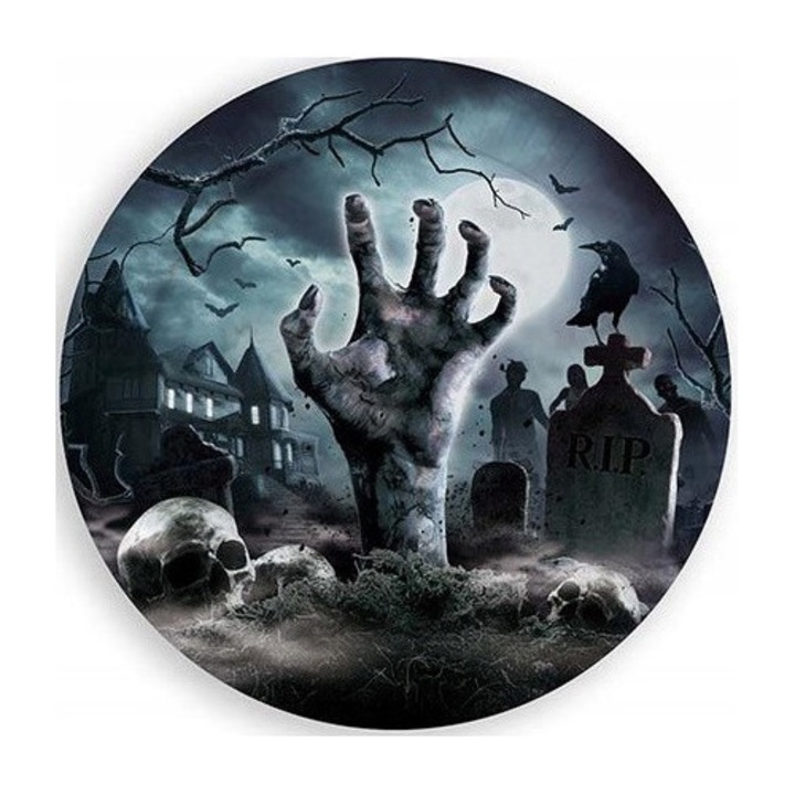 Set 6 farfurii Halloween, Fiestas Guirca, hartie, 23cm, multicolor