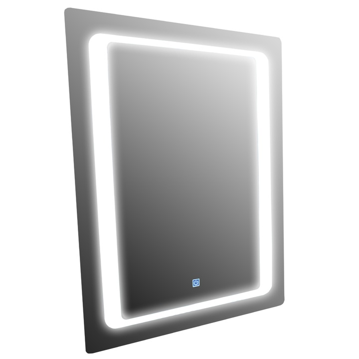 Oglinda baie cu LED si buton touch RO-05, 60x80 cm