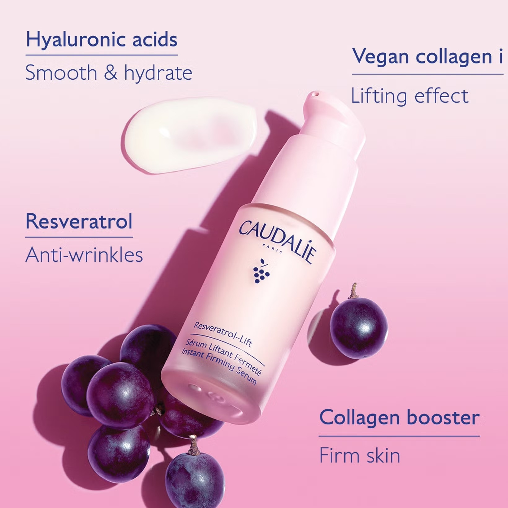 Ser Lifting Caudalie Resveratrol-Lift, 30 ml, fermitate