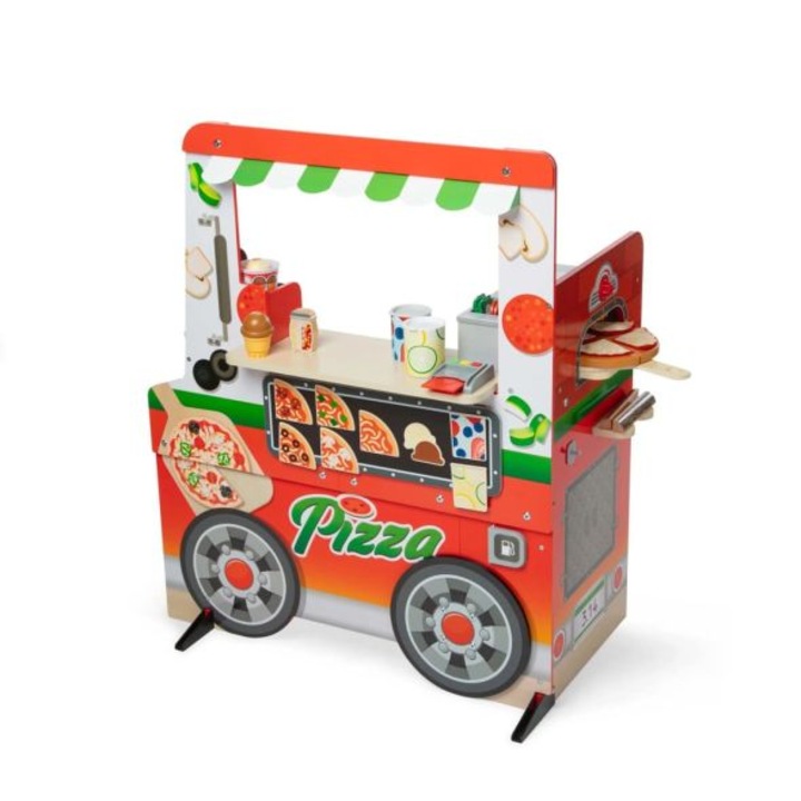 Melissa & Doug pizzajáték készlet, fa, 3 év, többszínű