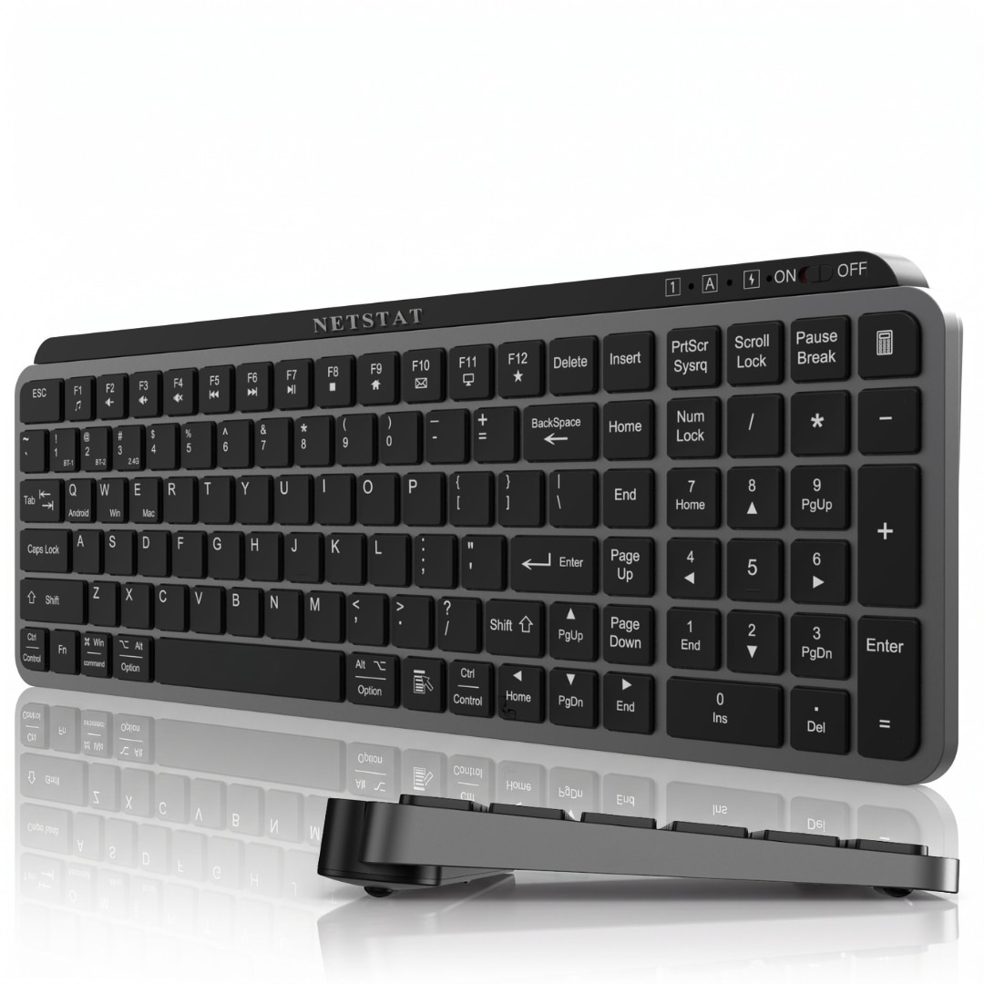 Usb Taster Tastatura Fara fir NETSTAT®️, Tastatura Slim 16mm, Tastatura Bluetooth ...