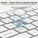 Безжична клавиатура NETSTAT®️, Bluetooth, Multi-Device 3 устройства, безжична, 105 пълноразмерни клавиша, NumPad, безшумна ножична система, Anti-Ghosting, 1000Hz, ултратънка 16мм, преносима, USB Type-C, презареждаема 400mAh, macOS, Windows, Android, бяла