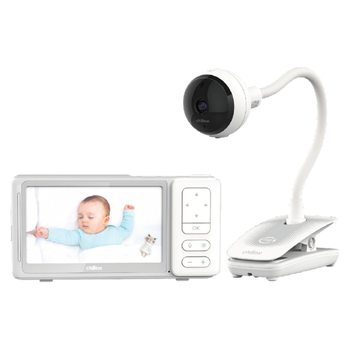 Chillax DM688 Giraffe hordozható videós babaőr 5" kijelzővel, Wifi kapcsolóval és Care app-el