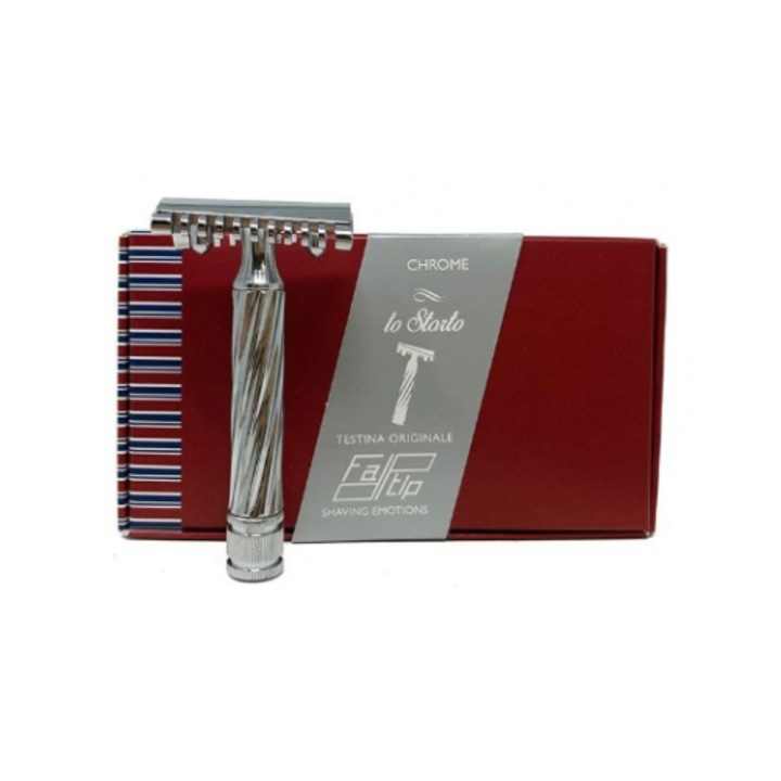 Aparat de ras clasic Fatip Chrome Slant Double Edge