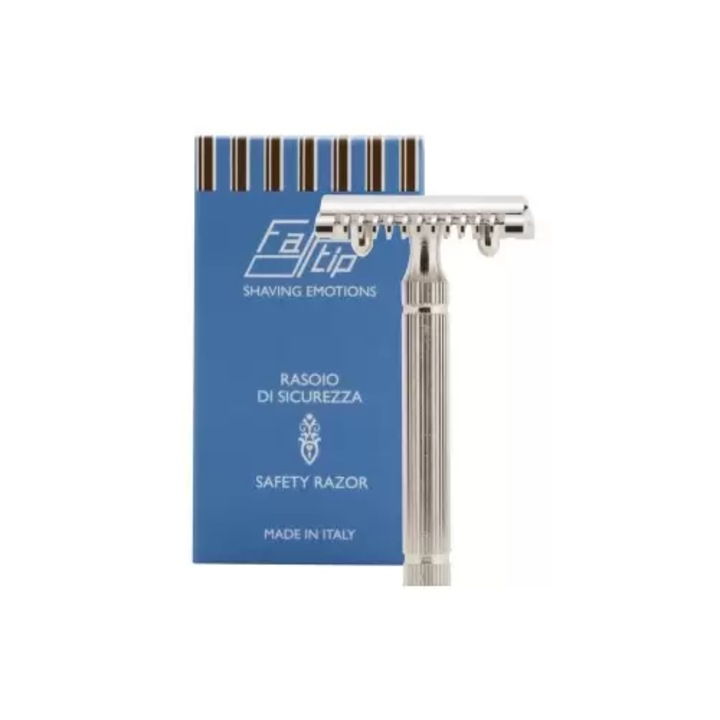 Класическа самобръсначка Fatip ''Piccolo'' Nickel, отворен гребен