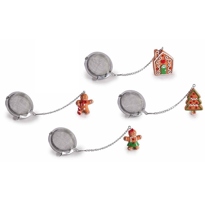 Комплект 4 инфузера за чай, Коледа 3 x 1 x 4 H