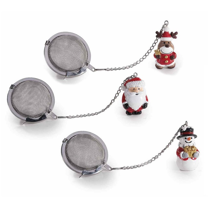 Комплект 3 инфузера за чай, Коледа 2 x 1, 5 x 4 В