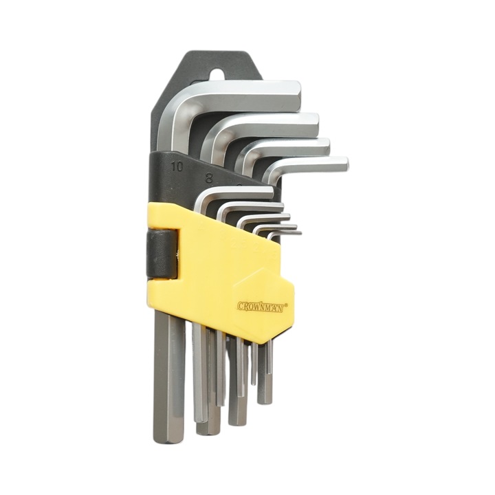 Комплект 9 шестостенни ключа имбус 1.5-10 мм Cr-V Crownman