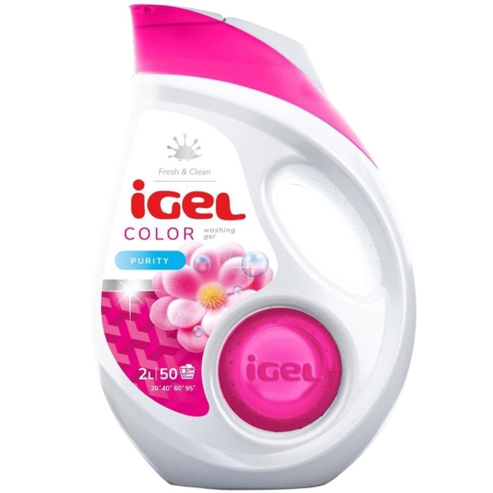 Detergent lichid IGEL Color 2l, 50 spălări, automat
