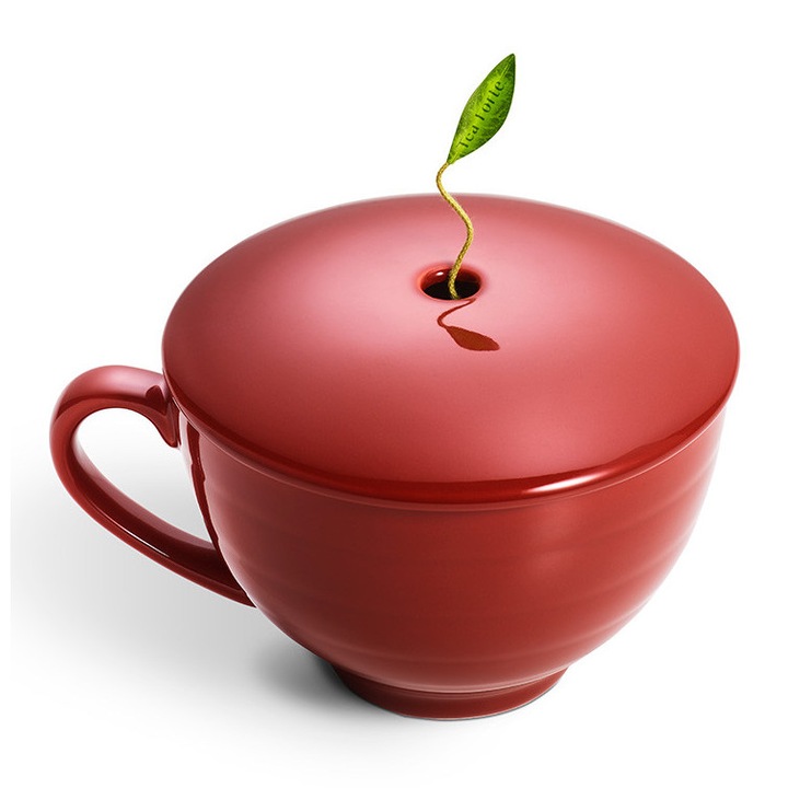 Ceasca pentru ceai cald din portelan-Cafe Cup rosu