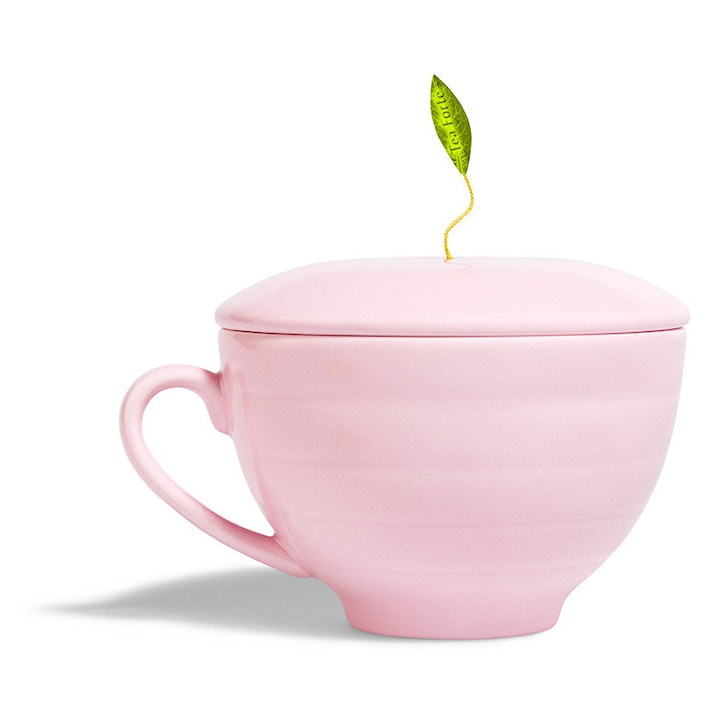 Ceasca pentru ceai cald din portelan- Cafe Cup roz