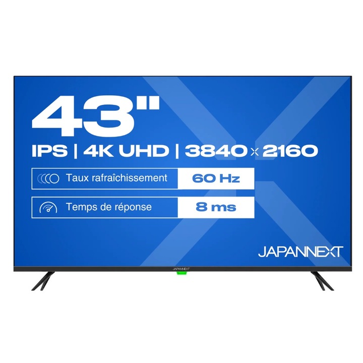 Professzionális IPS LED Kijelző JAPANNEXT 43" JN-IPS430UHD60F, UHD 3840 x 2160, HDMI Fekete
