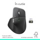Mouse Wireless Logitech MX Master 4, Silent, USB, BT, Graphite