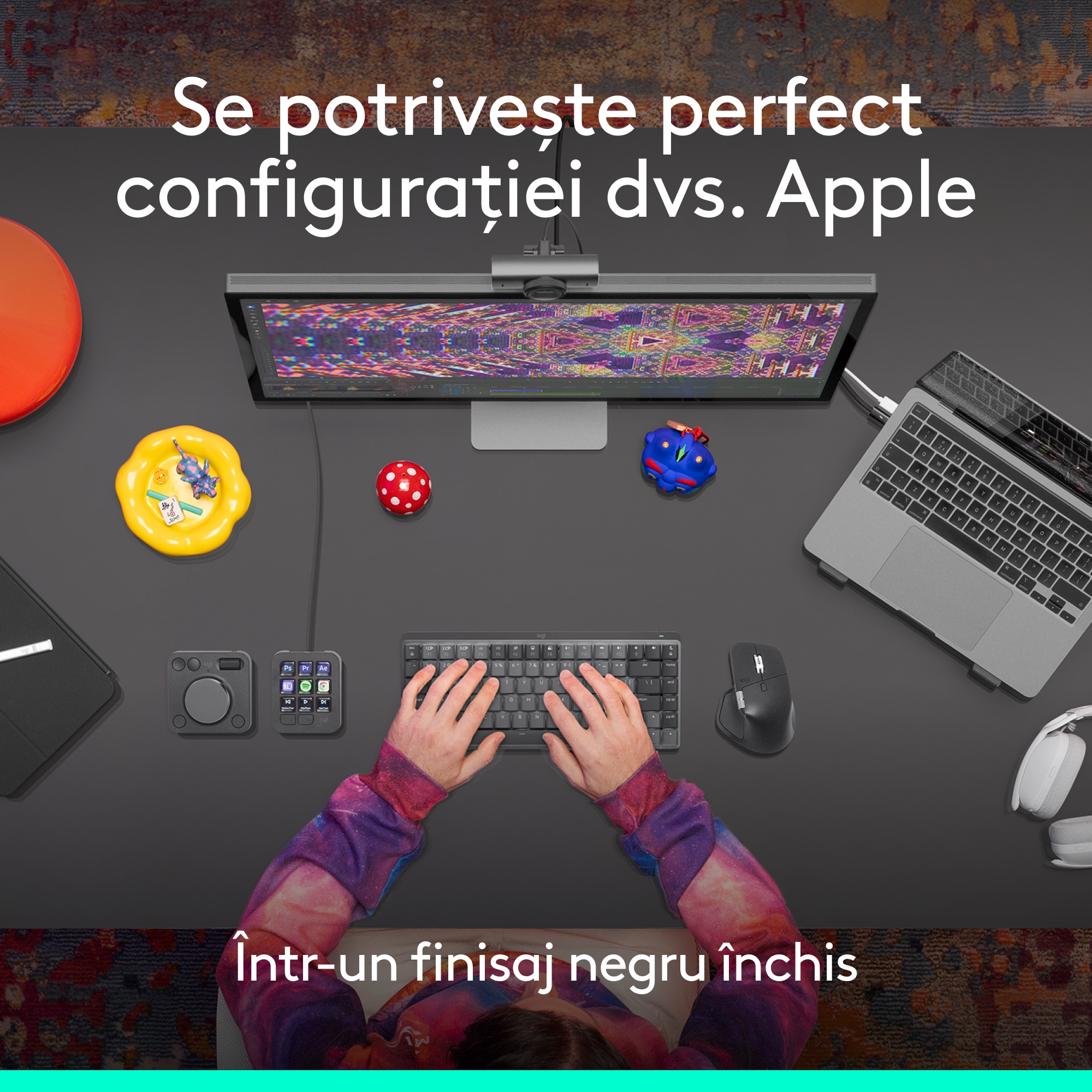 Mouse Wireless Logitech MX Master 4 for MAC, Silent, USB, BT, Space Black