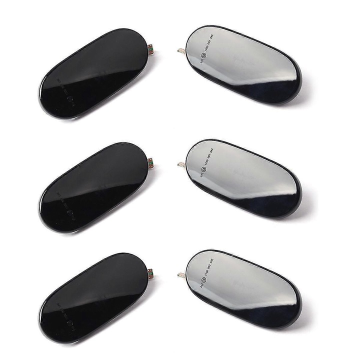 Set 6x LED borostyánsárga jelzőlámpa Sprinter W906 2006-2018, 2006-2016, 12V, 5W, ABS, fekete