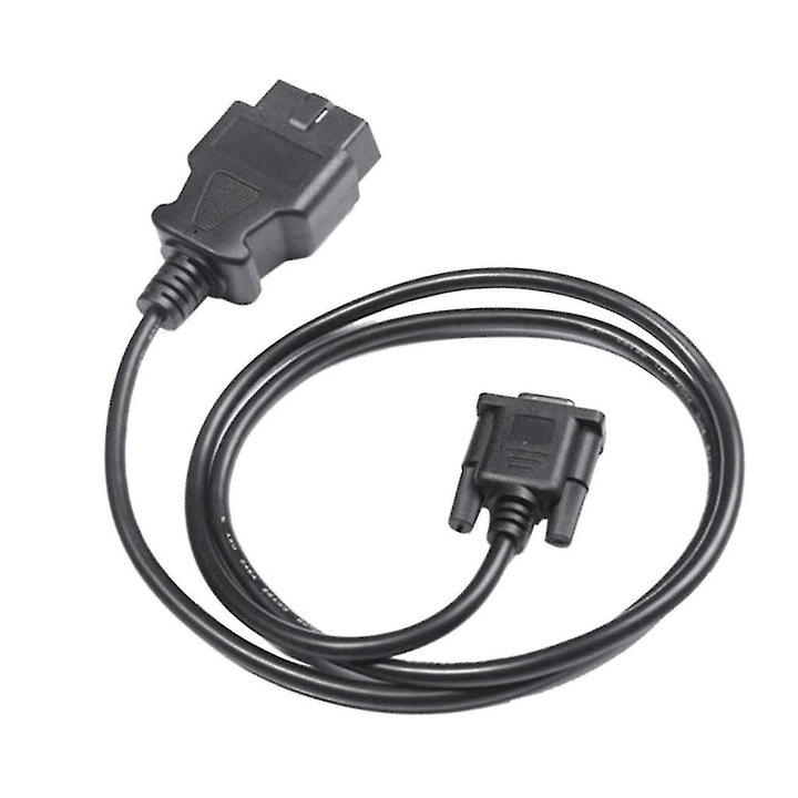 Adaptor cablu OBD2 16 pini la DB9 9 pini RS232 pentru diagnosticare auto, 110cm