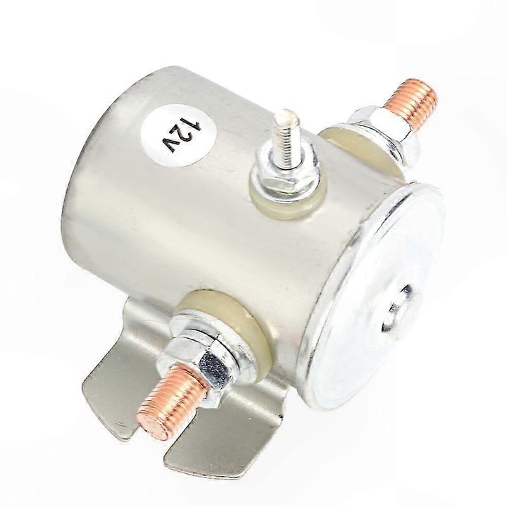 Releu continuu 12V, 200A, cu conexiune terminal, fier, set 1x releu, 4x suruburi, 4x garnituri