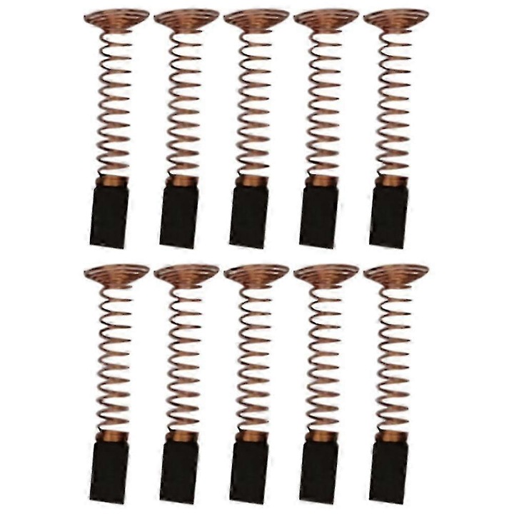 Set 10 perii carbon pentru unelte rotative Dremel 3000, 200, 4.8x4.8x10mm, carbon + metal