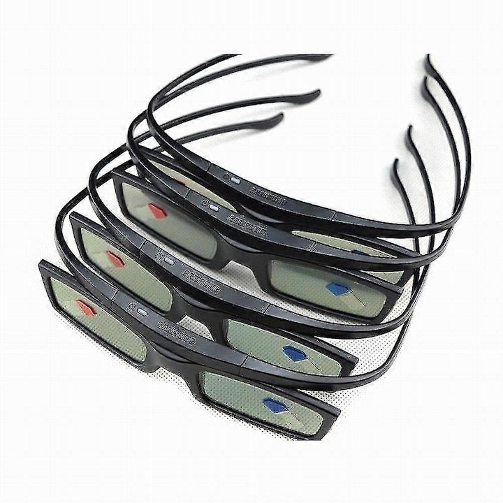 Ochelari 3D activi SSG-5100GB, set de 4 bucati, compatibili cu televizoare Samsung, fara baterii incluse, dimensiuni 28x13.5x0.5cm
