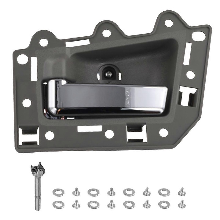 Belső kilincs, bal első ajtó, műanyag, Jeep Grand Cherokee 2005-2011, ezüst/szürke