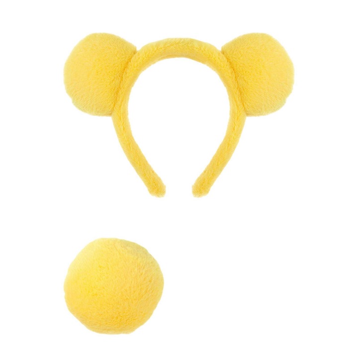 Set costum urs pentru copii, urechi, coada, fusta tutu