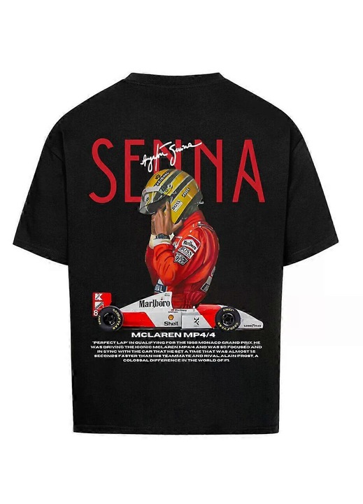 Férfi póló, fekete, 100% előzsugorított pamut, minőségi digitális nyomtatás, 2XL INTL