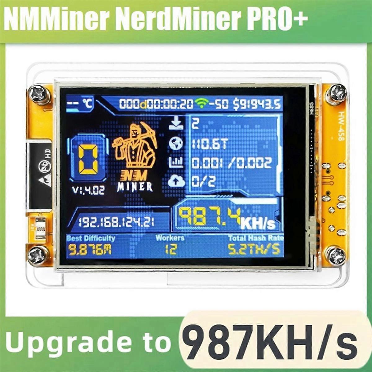 Miner Bitcoin Nerdminer, 987KH/s, WiFi, 2.8 inch display, set cu cablu de  date - eMAG.ro