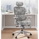 Scaun Ergonomic Premium, Scaun Birou Reglabil cu Sezut Translatie, Cotiere 3D, Tetiera 6D, Suport Lombar Adaptive Reglabil, Spatar Reglabil pe Inaltime, Recliner 145°, Pivotant 360°, Suport Picioare Retractabil, Tapiterie Mesh Textil, Gri