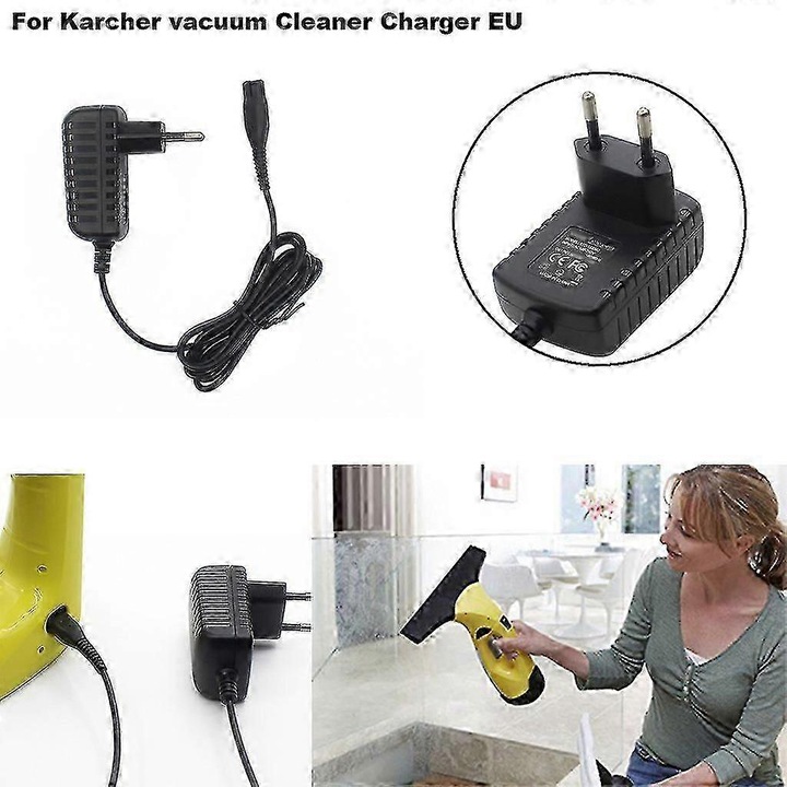 Incarcator pentru aspiratoare de geam Karcher WV50 WV55 WV60 WV70 WV75 WV2 WV5, 5.5V600mA, dimensiuni 9.5x4.5x6.7cm, set