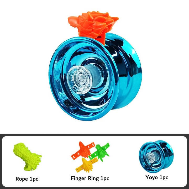 Yo-Yo din aliaj, nivel de baza, yo-yo competitiv, albastru luminos