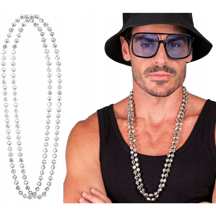 Set 2 coliere Disco, WIDMANN, 40cm, argintiu