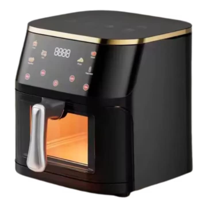 Friteuza cu Aer Cald (Airfryer) 8L, 2400W – Gatit Sanatos, Rapid si Crocant, Fara Ulei, Negru