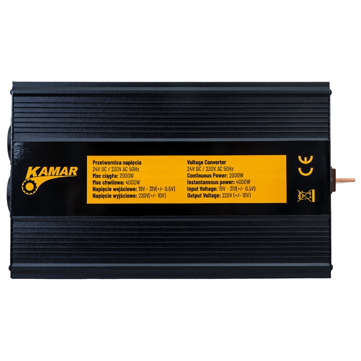 Convertor de tensiune 24V/230V (2000/4000W) KAMAR E1931