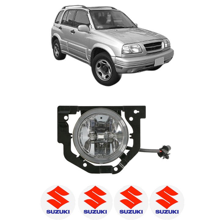 Lampa Proiector Dreapta SUZUKI GRAND VITARA I Open Off-Road Vehicle (GT) din 1998-2003, Auto, Tip bec H3, Depo, 4 Stickere auto cu SUZUKI
