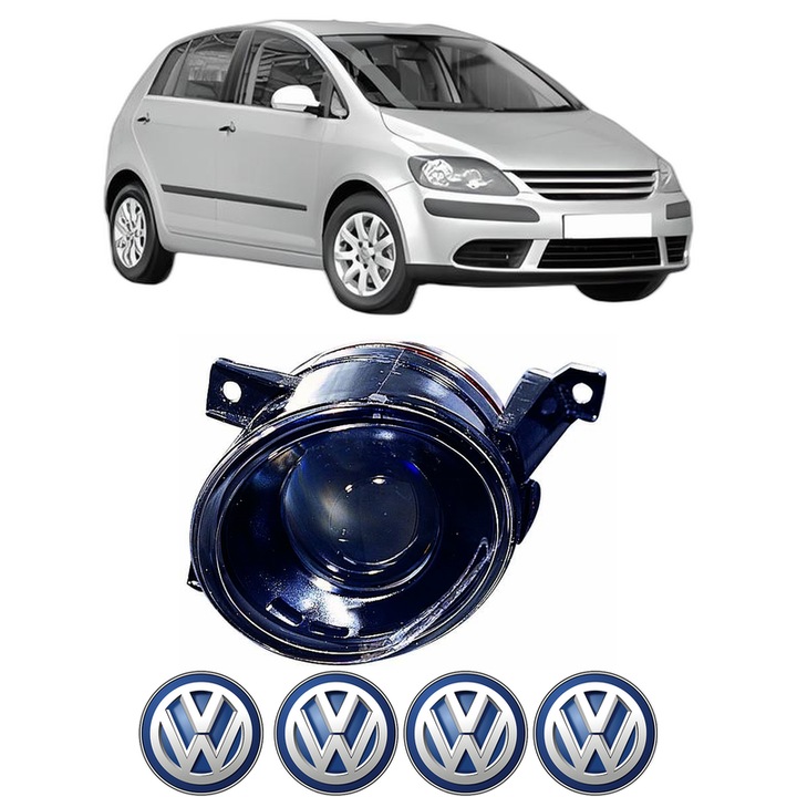 Lampa Proiector Stanga Volkswagen GOLF PLUS V (5M1, 521) din 2004-2013, Auto, Tip bec H11, Depo, 4 Stickere auto cu Volkswagen