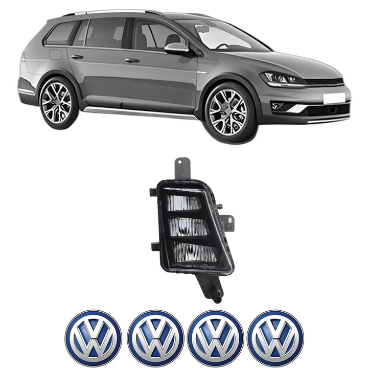 Lampa Proiector Dreapta Volkswagen GOLF ALLTRACK VII Variant (BA5, BV5) din 2014-2020, Auto, Tip bec LED, Depo, 4 Stickere auto cu Volkswagen