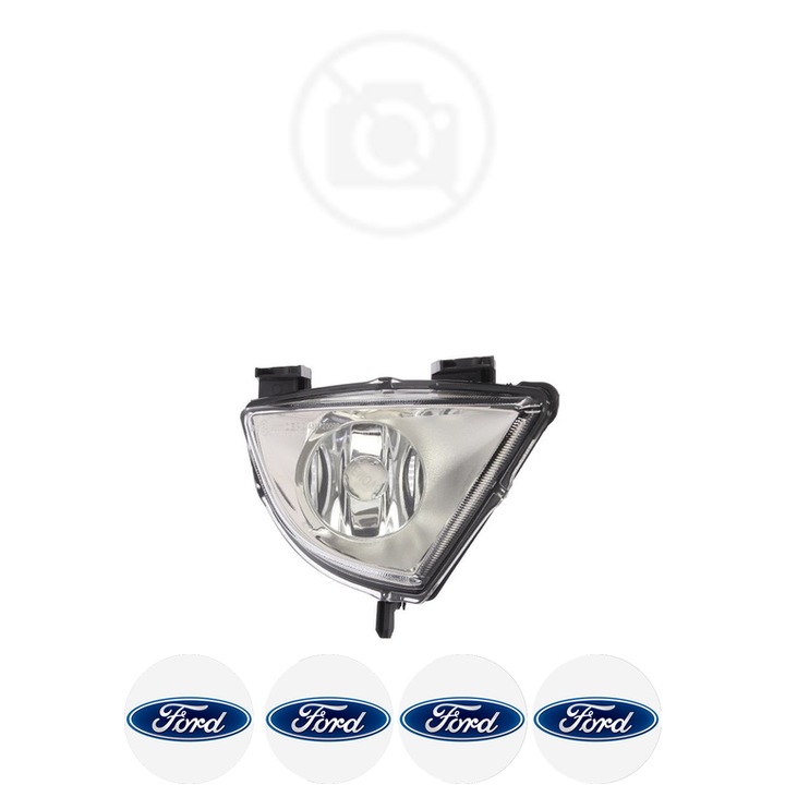 Lampa Proiector Dreapta FORD FIESTA din 1995-2021, Auto, Tip bec H11, Depo, 4 Stickere auto cu FORD