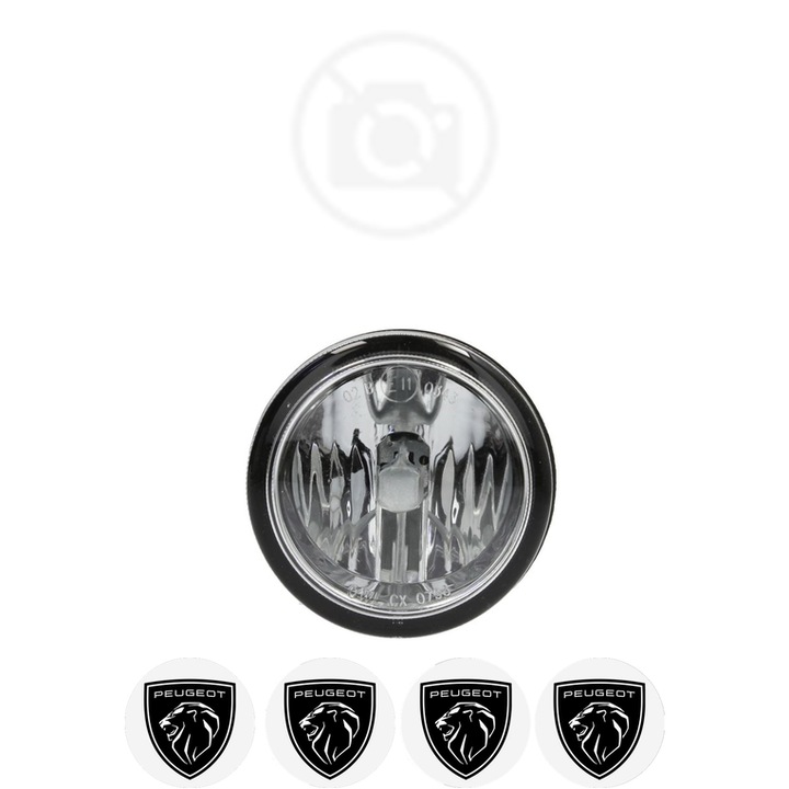 Lampa Proiector Stanga Dreapta PEUGEOT 1007 din 2005-2009, Auto, Tip bec H1, Depo, 4 Stickere auto cu PEUGEOT