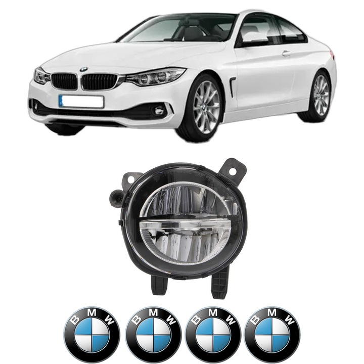 Lampa Proiector Stanga BMW Seria 4 Coupe (F32, F82) din 2013-2020, Auto, Tip bec LED, Depo, 4 Stickere auto cu BMW