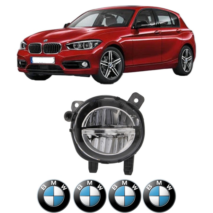 Lampa Proiector Stanga BMW Seria 1 (F20) din 2011-2019, Auto, Tip bec LED, Depo, 4 Stickere auto cu BMW