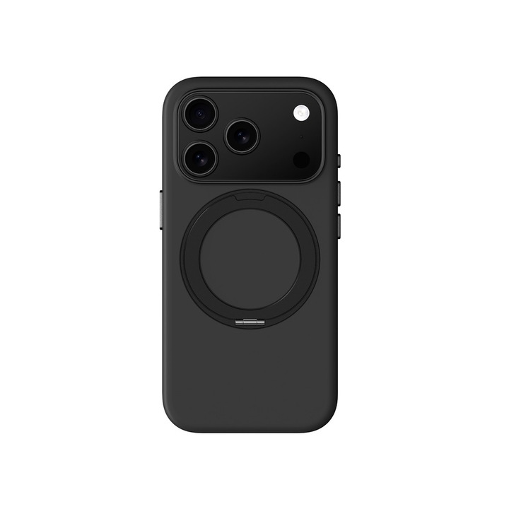 Калъф със стойка AmazingThing Cloudie съвместим с iPhone 17 Pro, Черен