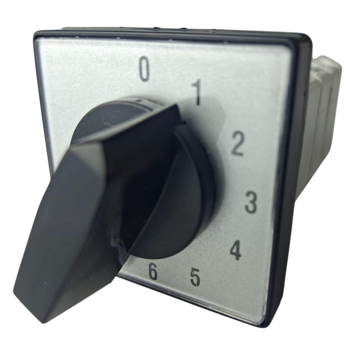 Comutator cu came cu pozitii multiple 0-1-2-3-4-5-6, 7 pozitii 20A 3 poli, montaj incastrat IP40