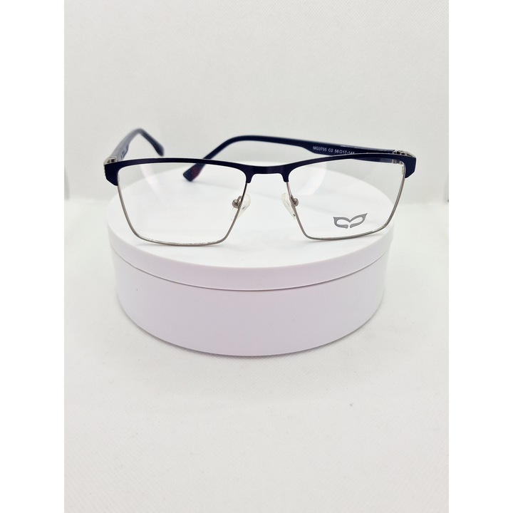 Rame Ochelari Barbati Anonim Occhiali MG3755 C2 Metal Rectangular Albastru si Argintiu