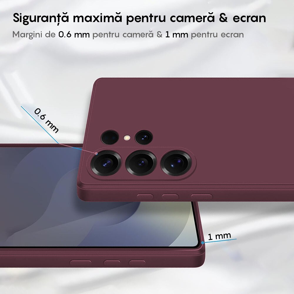 Husa CASEY STUDIOS compatibila cu Samsung Galaxy S25 Ultra, Soft Silicone Premium, pentru Incarcare Wireless, Margini Ridicate pentru Protectia Ecranului si a Camerelor Microfibra in Interior