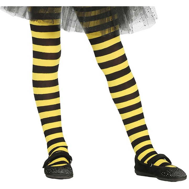 Méhecske harisnyanadrág, Guirca, Sárga/Fekete, Csíkos, 7-12 éves
