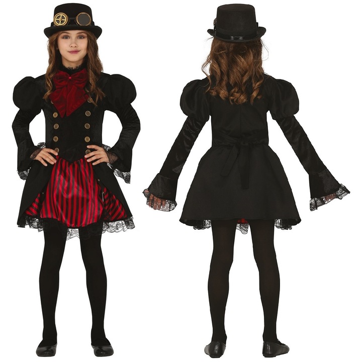 Costum gotic copii, Fiestas Guirca, 10-12 ani, 140x146cm, set cu rochie