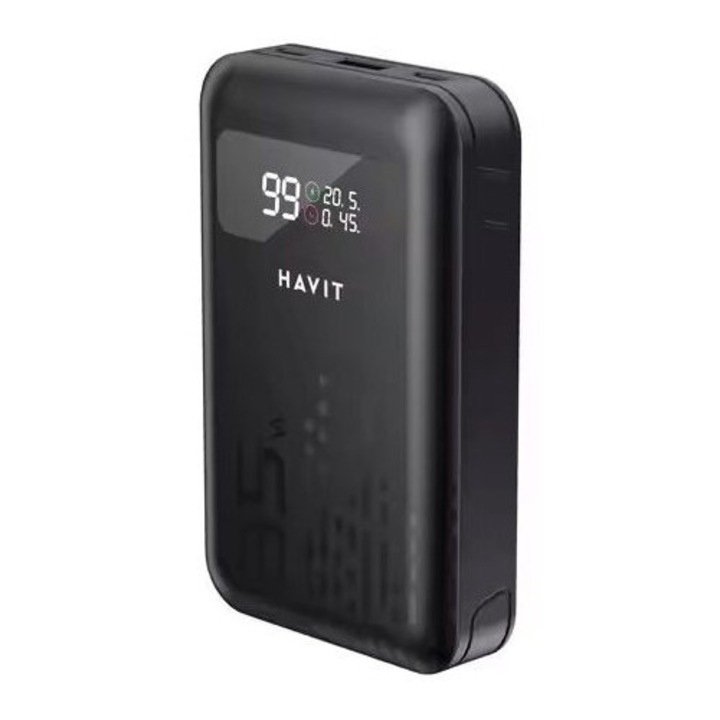 Powerbank, HAVIT, HVPWB-PB5211-BK, 45W, 10000mAh, Fekete
