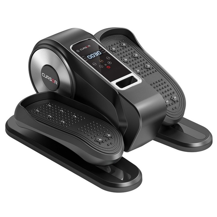 Bicicleta fitness ROBORE, aparat de exercitii sub birou, mod manual si automat, 12 viteze, functie silentioasa, negru