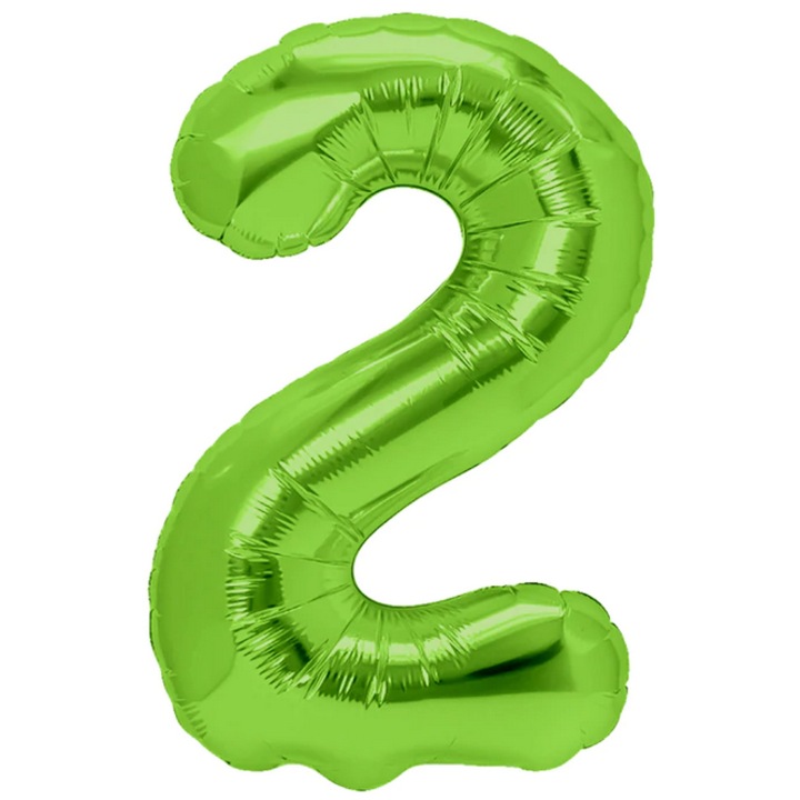 Fólia Lufi Kettes Szám, PARTYPAL, Zöld, 100cm